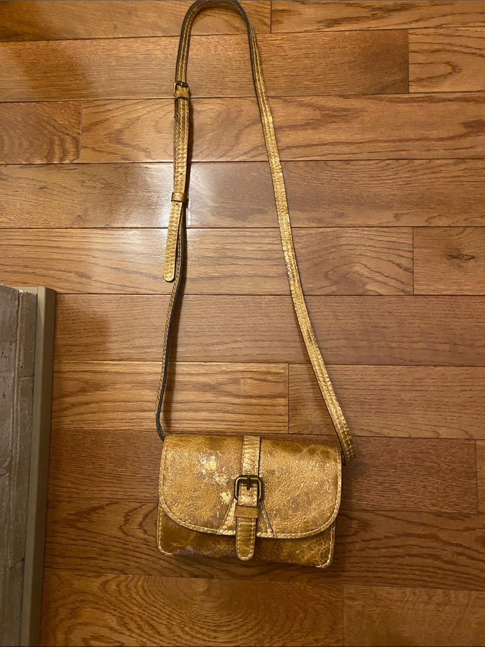 Patricia Nash Torre bronze Leather Crossbody never used beautiful color for fall